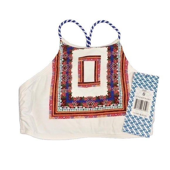 Women Two-Piece Swimsuits High Neck Tops & Brief Bottoms Multi-color - Picture 12 of 16